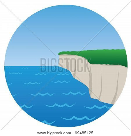Cliff On Seashore