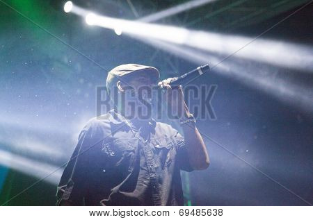 BONTIDA - JUNE 20: THIEVERY CORPORATION performs live at Electric Castle Festival at June 19, 2014 in the Banffy castle in Bontida, Romania