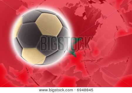 Flag i Morrocco fodbold