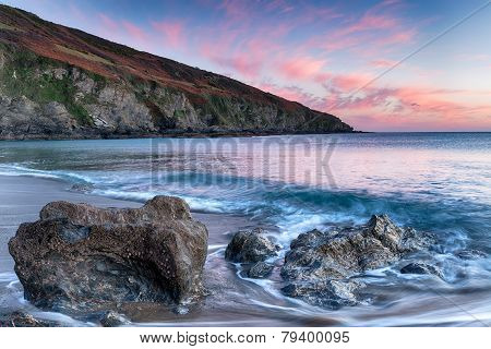 Sunset On The Cornish Coastline