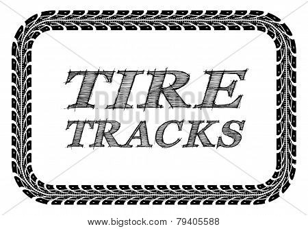 Tire tracks frame