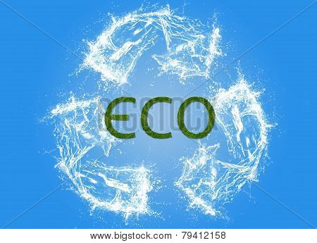 Eco sign, eco concept, ecology problem