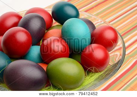 Hand dyed Easter eggs.