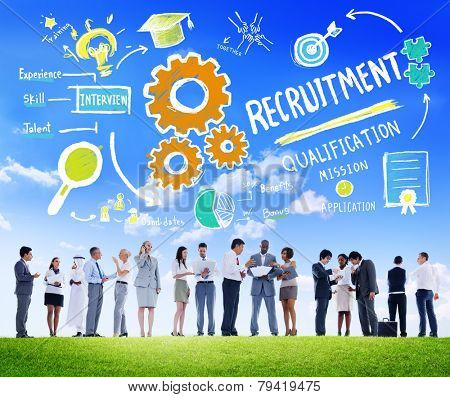 Ethnicity People Recruitment Digital Divices Searching Concept