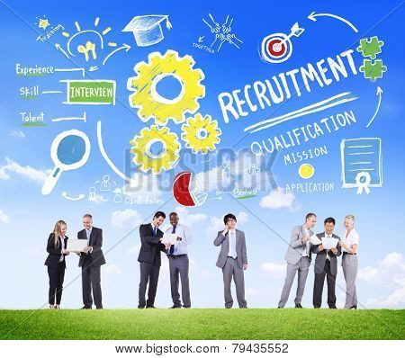 Ethnicity People Recruitment Digital Divices Searching Concept