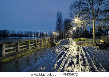 Rain on the waterfront