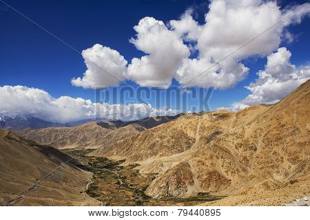 viewpoint high road on the way to Pangong Lake from Leh LADAKH, INDIA