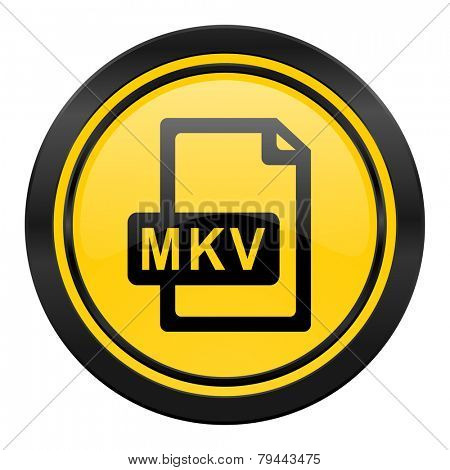 mkv file icon, yellow logo, 