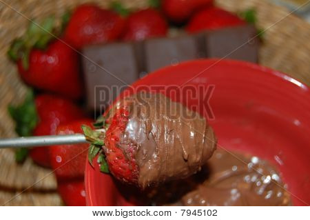 Fondue Chocolate Covered Strawberries