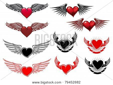 Heart Tattoos With Wings