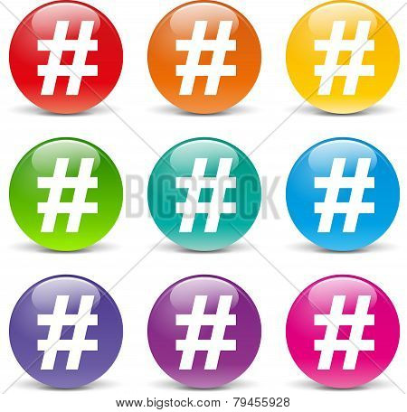 Hashtag Icons