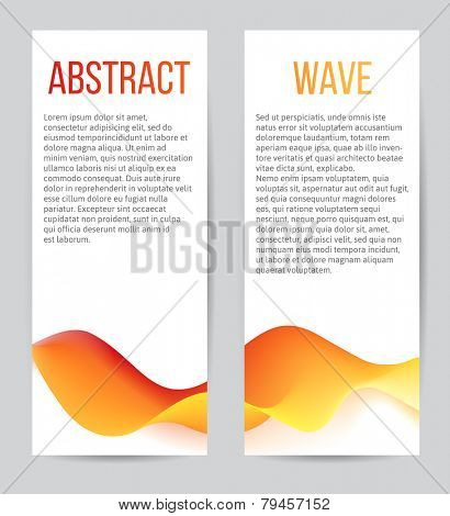 2 vertical banners with blend waves