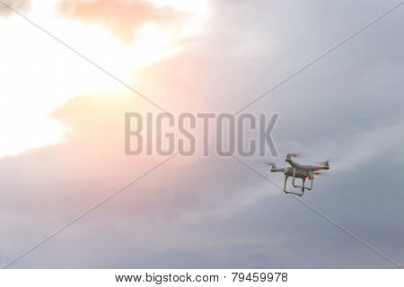 Drone Watching The Sunset