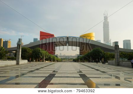 SHENZHEN - OCT 20: ShenZhen city hall on October 20, 2014 in Shenzhen, China. ShenZhen is regarded as one of the most successful Special Economic Zones.