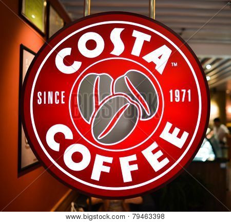 SHENZHEN - APRIL 17: Costa cafe on April 17, 2014 in Shenzhen, China. Costa Coffee is a British multinational coffeehouse company headquartered in Dunstable, United Kingdom