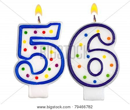 Birthday Candles Number Fifty Six
