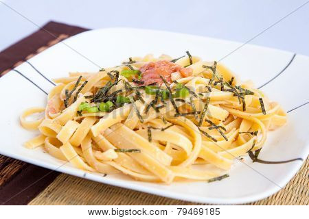 Japanese Style Spicy Cod Roe Spaghetti