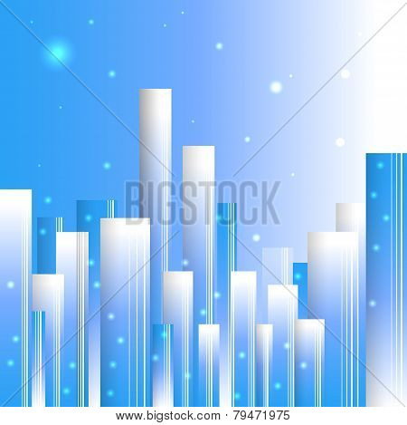 Abstract blue city