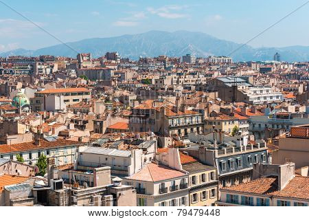 the amazing areal view on Marseille, France