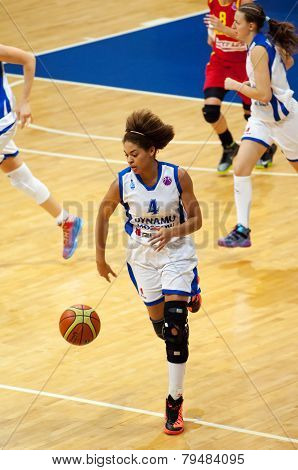 MOSCOW - DECEMBER 4 2014: in action during the International Europe bascketball league match Dynamo Moscow vs Maccabi Ashdod Israel in sport palace Krilatskoe Moscow Russia. Dynamo loss 59:67