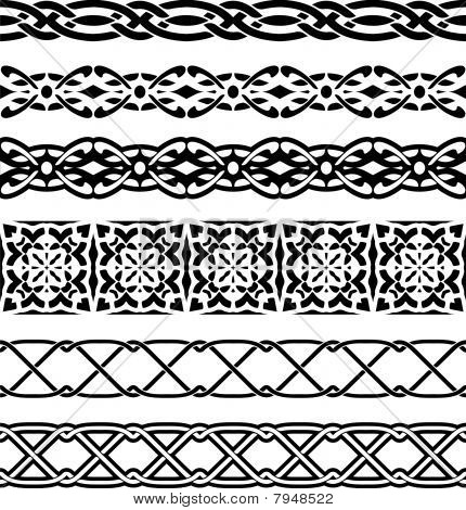 Vecteurs lignes de bordure décorative