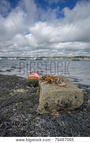 mylor harbour in cornwall england uk