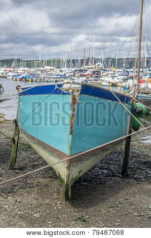 mylor harbour in cornwall england uk