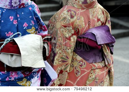 Geishas In Kimono