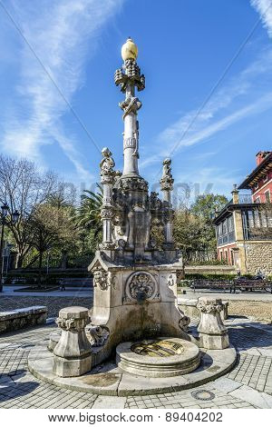 Source Of The Three Pipes In Comillas Cantabria Spain