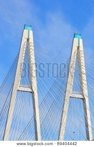 Cable-braced Bridge In St.petersburg.