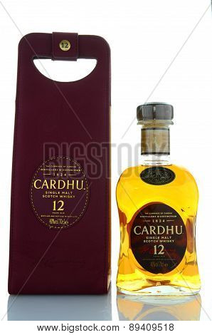 Cardhu whisky isolated on white background