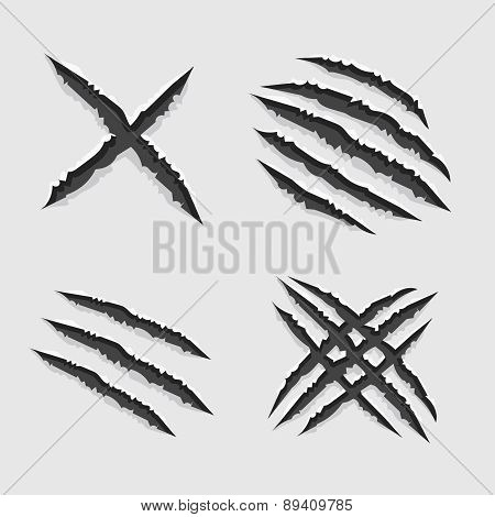 Scratches on a gray background.