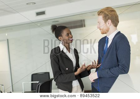 Young Couple In The Office