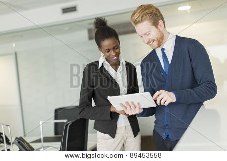 Young Couple In The Office