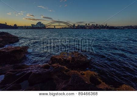 Sydney, Australia - May 6 , 2015 : Opera House And Harbour Bridge