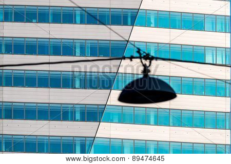 modern architecture for offices and shops. windows