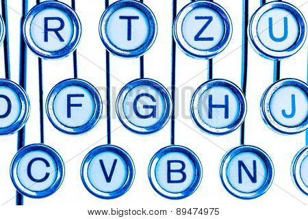 an old typewriter keyboard. symbolic photo for communication in former times