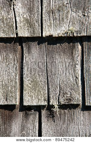 rustic wooden shingles