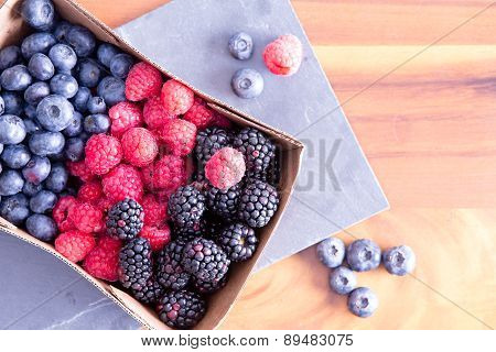 Box Of Fresh Seasonal Autumn Berries