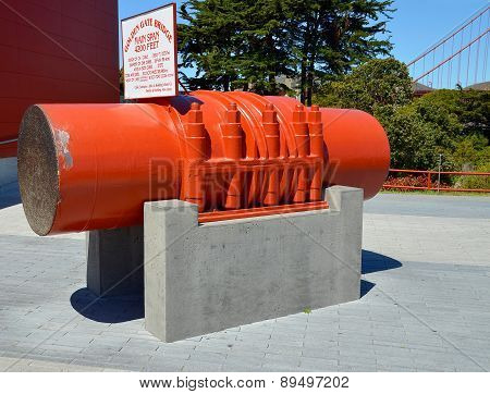 Main span size of Golden Gate Bridge