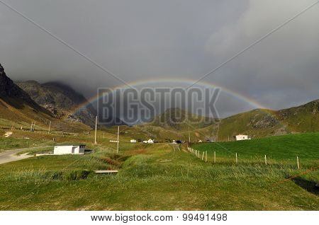 Rainbow at the Haukland beach