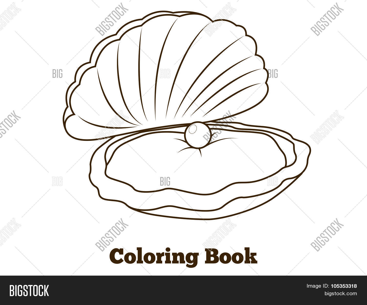 Coloring Book Oyster Vector & Photo (Free Trial) Bigstock