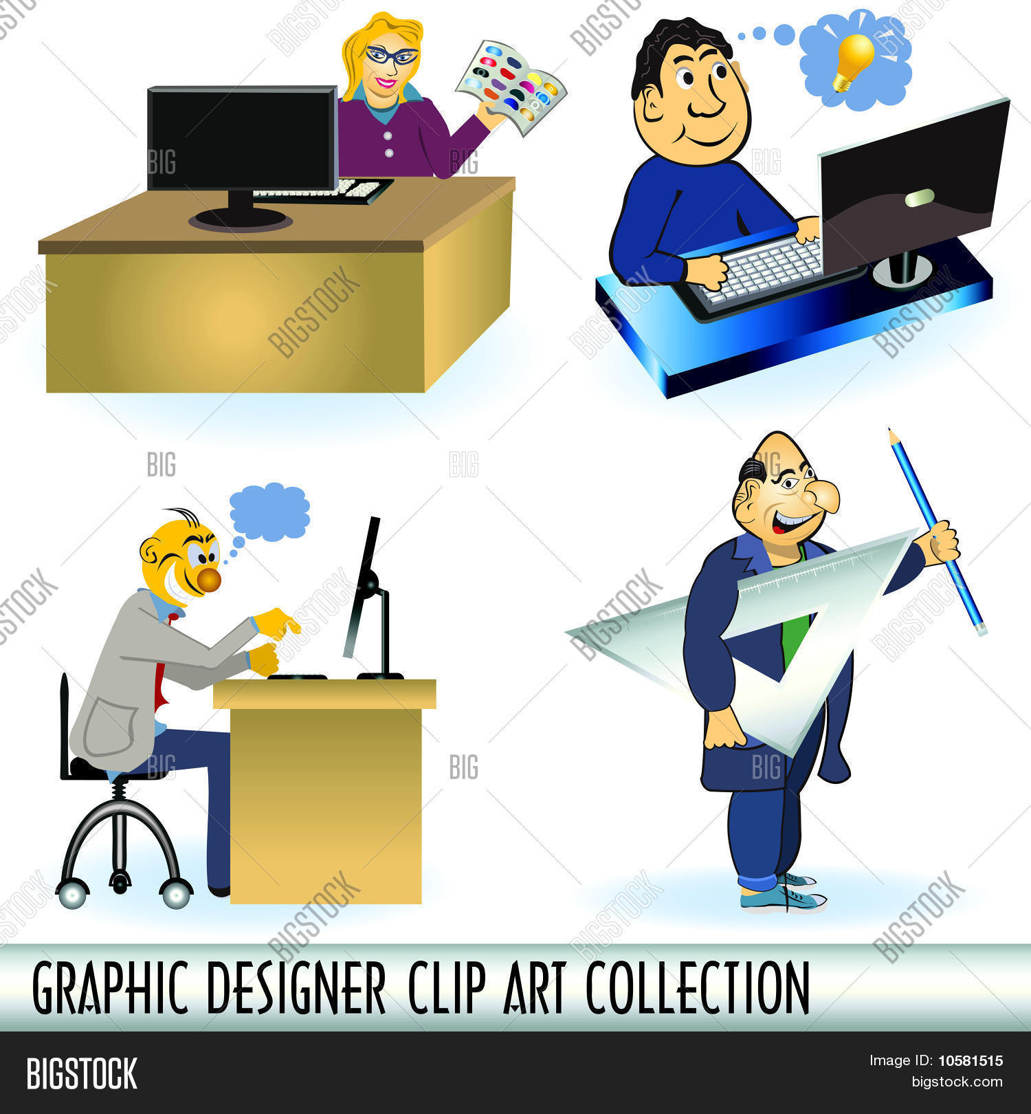 Graphic Designer Clip Vector & Photo (Free Trial) | Bigstock