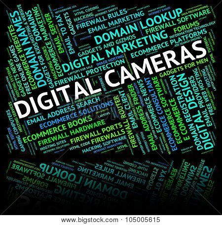 Digital Cameras Shows High Tec And Picture