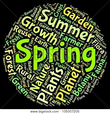 Spring Word Indicates Text Season And Seasons