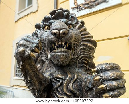 Lion Statue In Potenza, Italy