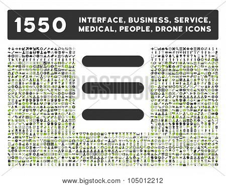 Menu Icon And More Interface, Business, Tools, People, Medical, Awards Flat Glyph Icons