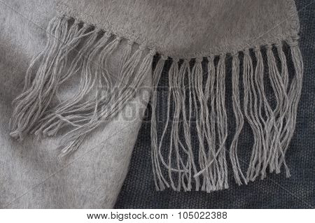 Fine Grey Cashmere Textiles - Studio Shot