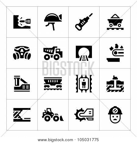 Set Icons Of Mining