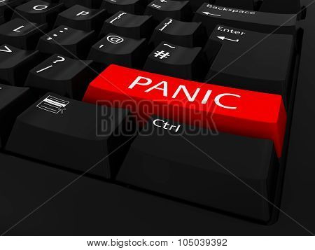 Red Panic Key Keyboard Background